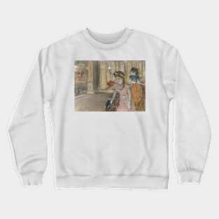 Singers on the Stage by Edgar Degas Crewneck Sweatshirt